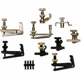 Viola String Adjuster Deluxe Double Prong Gold Screw Black